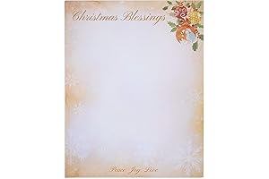 Faithful Finds Christmas Blessings Letterhead Stationery Paper
