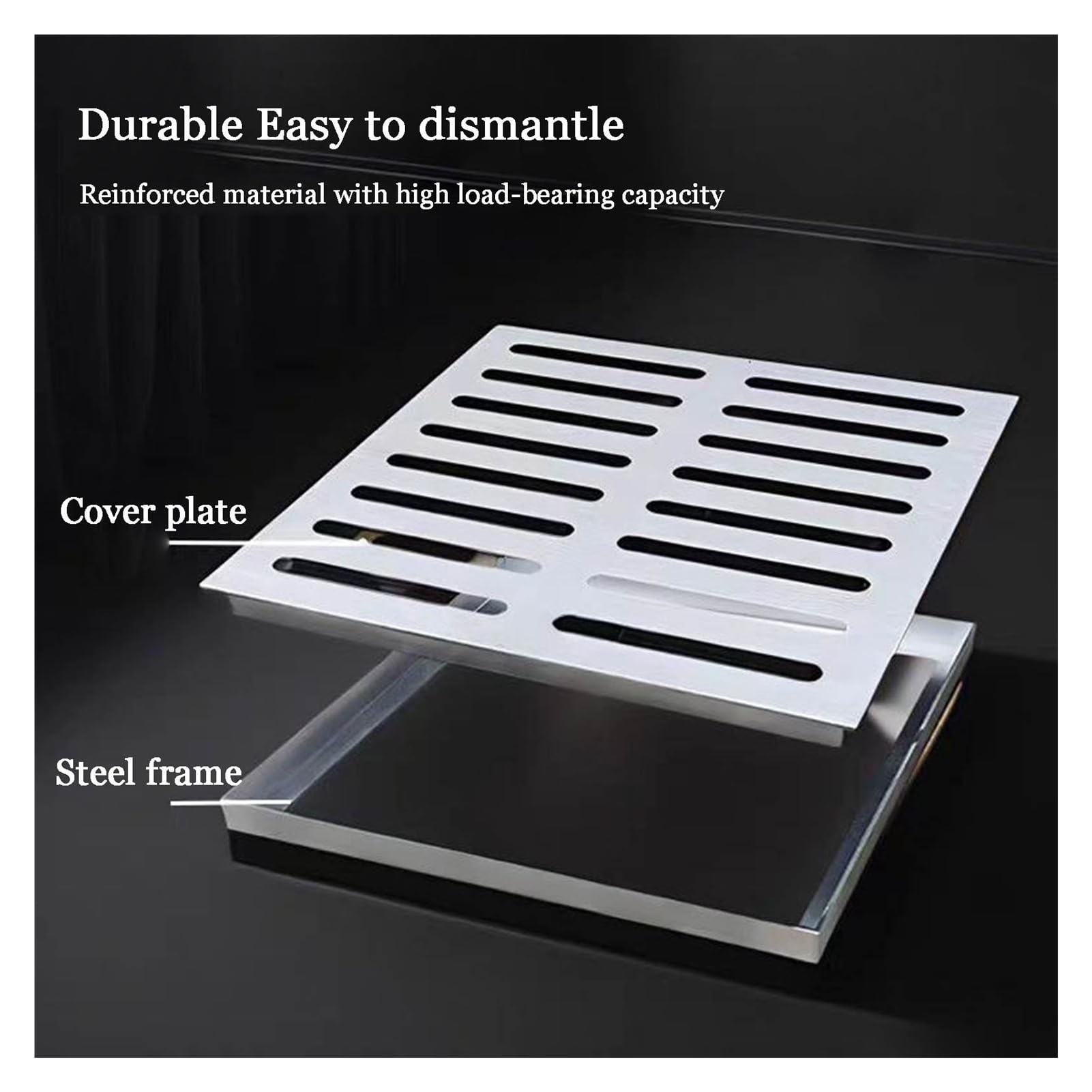 Tapa Desagüe Acero Inoxidable Exteriores Canaleta Desagüe para Zanjas