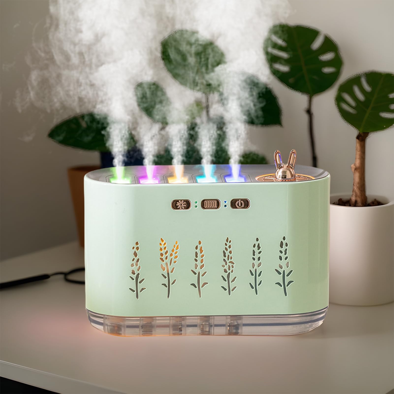 Piccoli umidificatori per camera da Serbatoio Acqua Grande Capacità 700 ml | Umidificatori Per Camera Da Dei Bambini Con Luce Diffusore oli, cameretta, auto, inverno secco