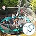 Produktbild LESDOI® Rotierender Trampolin Sprinkler, verhindert Platzen und Auslaufen, mit verdicktem Wasserrohr, 10 wiederverwendbaren Breiten Kabelbindern, Luftballons, für Trampoline, Sommerkühlung, Wasserpark
