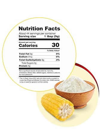 Klass Corn Starch 100% Pure | Fat Free & Sugar Free | 2 Pack 28.2 Oz