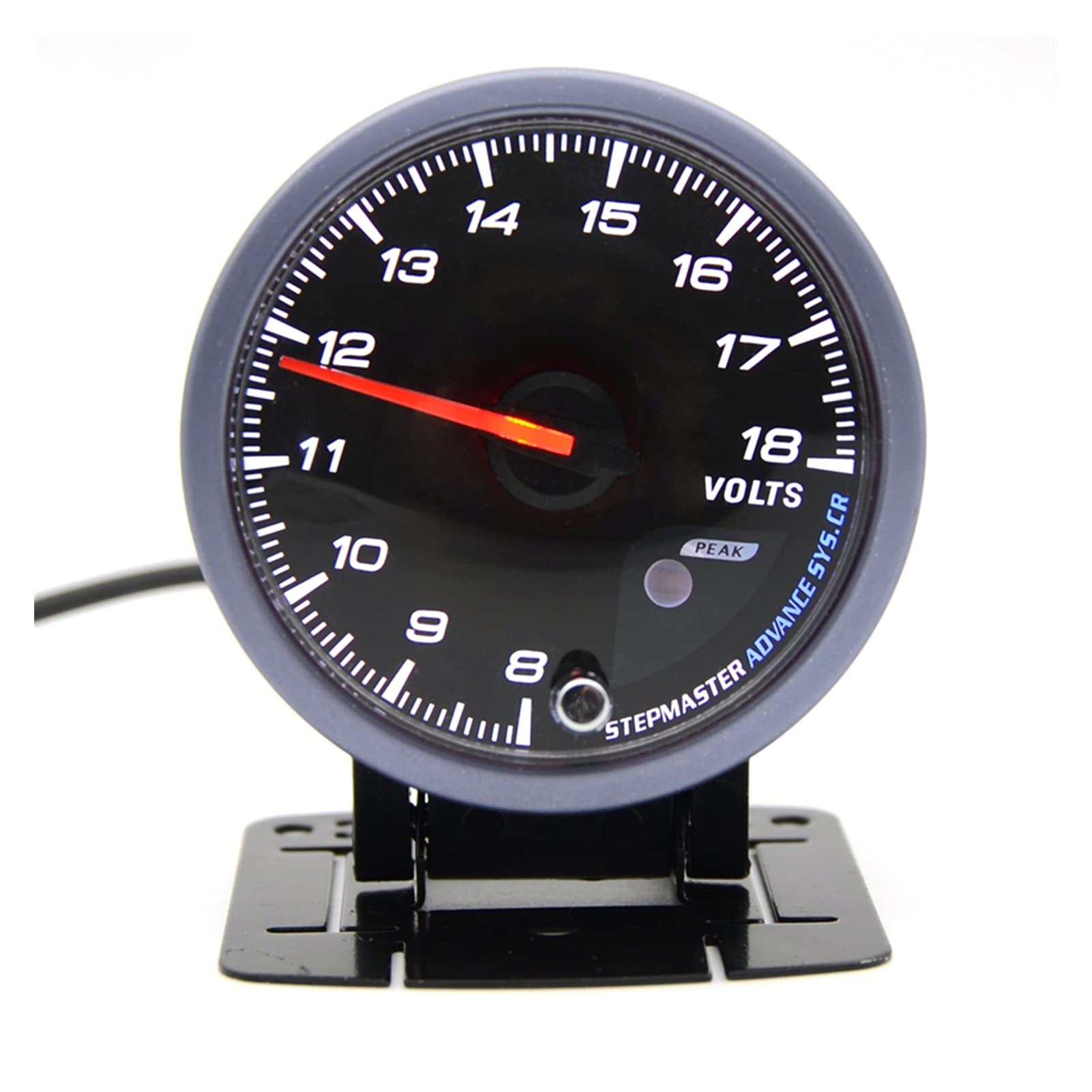 Flyafish Auto Meter 60MM Volts Gauge 8-18V Black Color Dual Led Color Display for Car and Truck