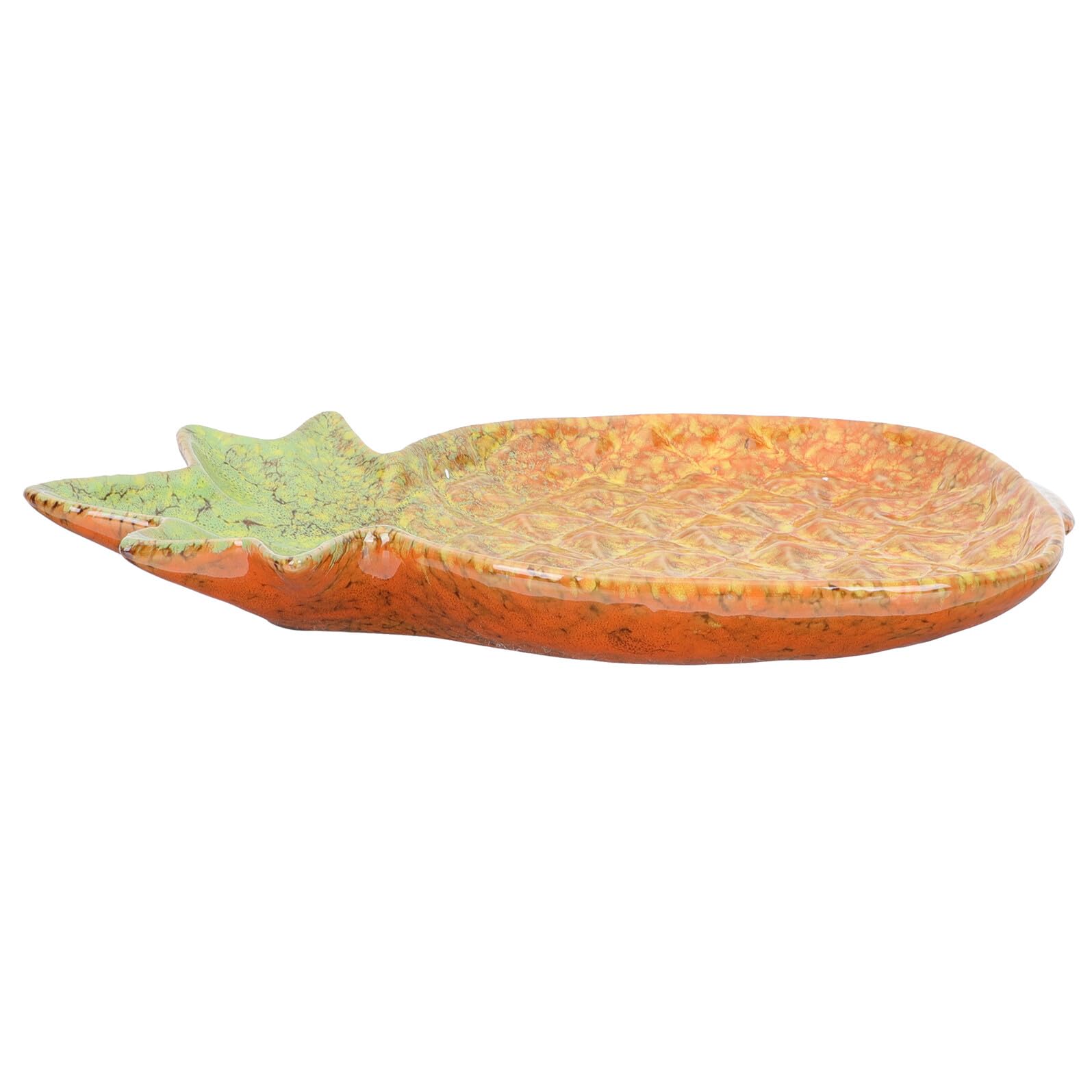 Assiette en céramique résistante aux chocs orange de 20cm