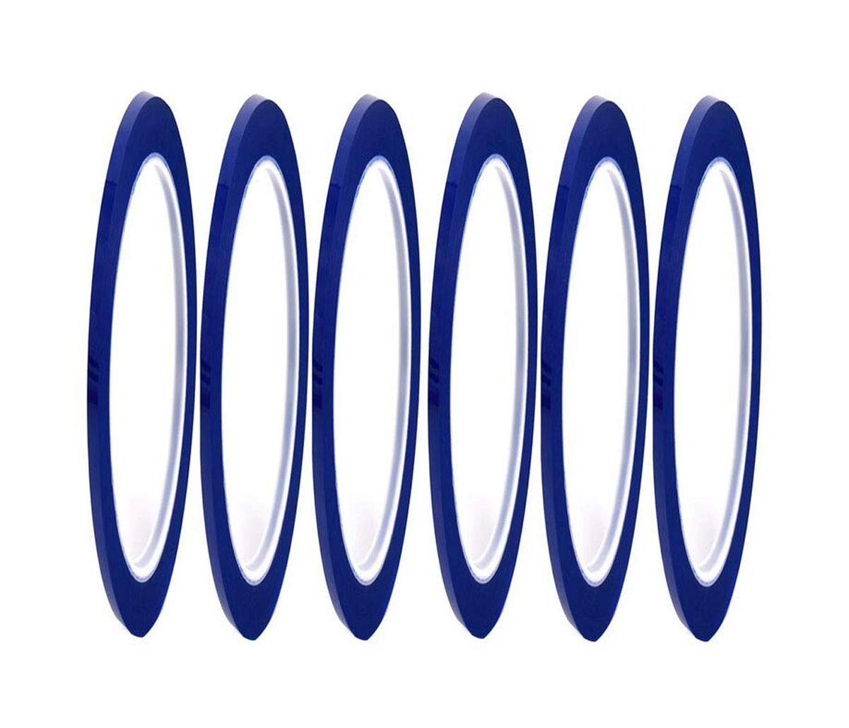 6 Rollen Grafik Chart Tape Art Tape Grid Marking Tapes 72 Yard/Rolle Whiteboard Rasterband Selbstklebend Künstlerband Desktop Positionierung gekreuztes Klebeband (blau, Breite: 5 mm)