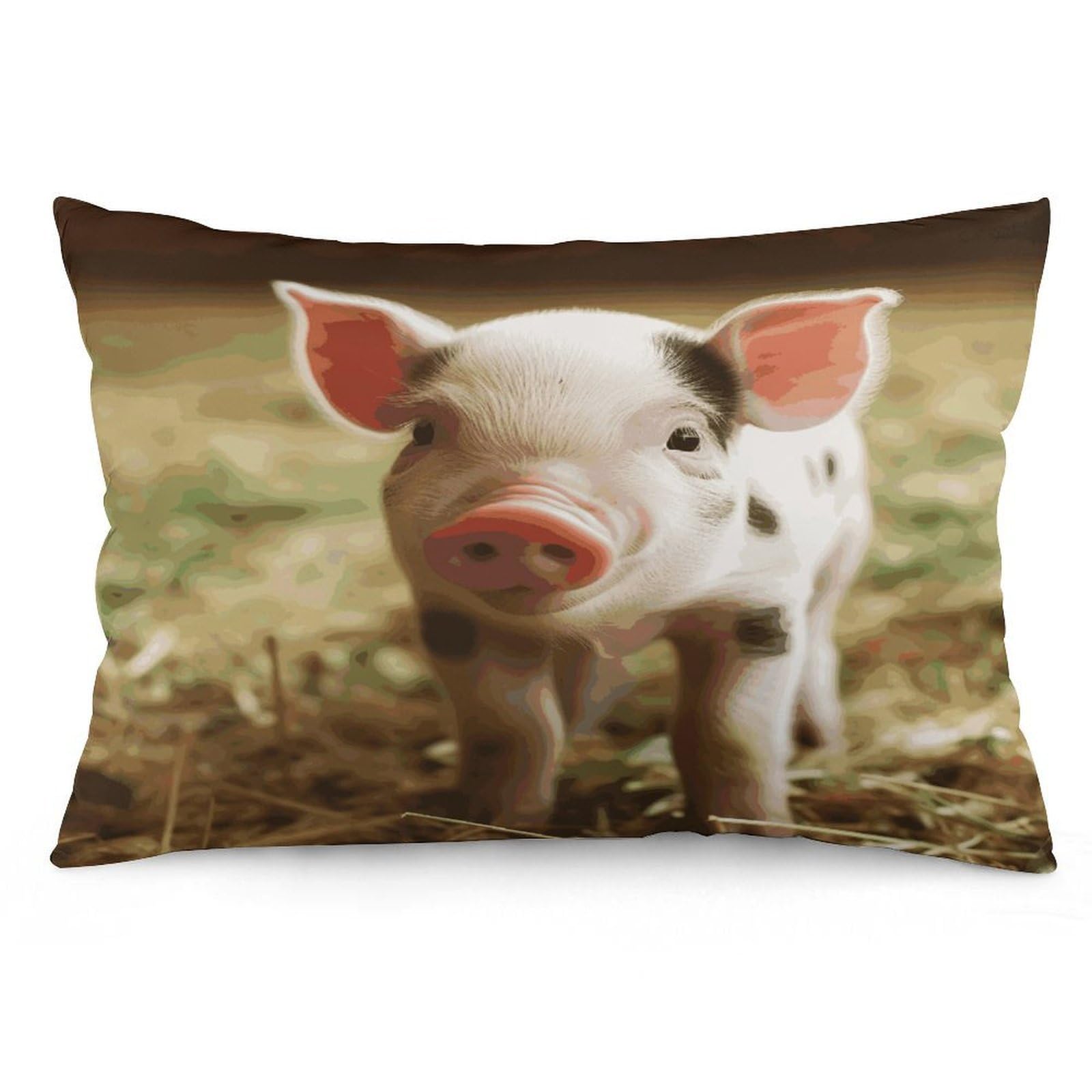 Wsoihfec Style Smiling (1) Throw Pillow Covers Decorative, Pillow Cases Soft Plush, Modern Farmhouse Boho Cushion Cover For Bed Couch Sofa Living Room Spring Decor12 X20