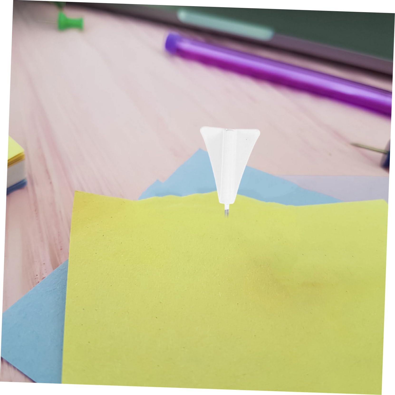 Punaises Multifonctions Avion Lot de 12 en Papier 3D Difficiles à Casser pour Tableau d'Affichage Chambre et Bureau