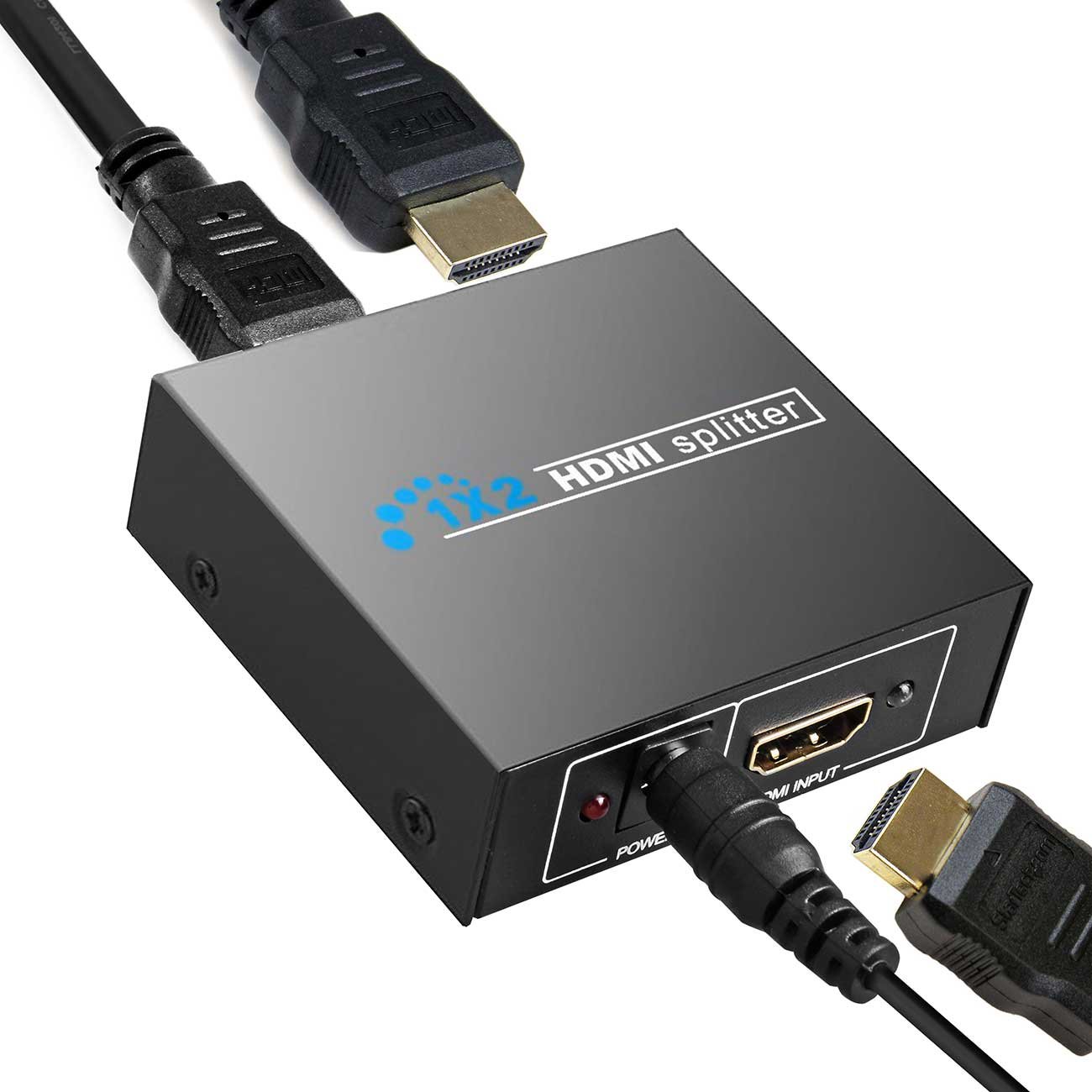 Hdmi Switch Spliter,VIEWPRO 4K HDMI Cable Splitter 1 in 2 out HD Signal Splitter2 Ports Powered Hdmi Super Mini Splitter for Full HD 1080P with 3D Capability, Super FUN for HDTV, Game Consoles, PC...