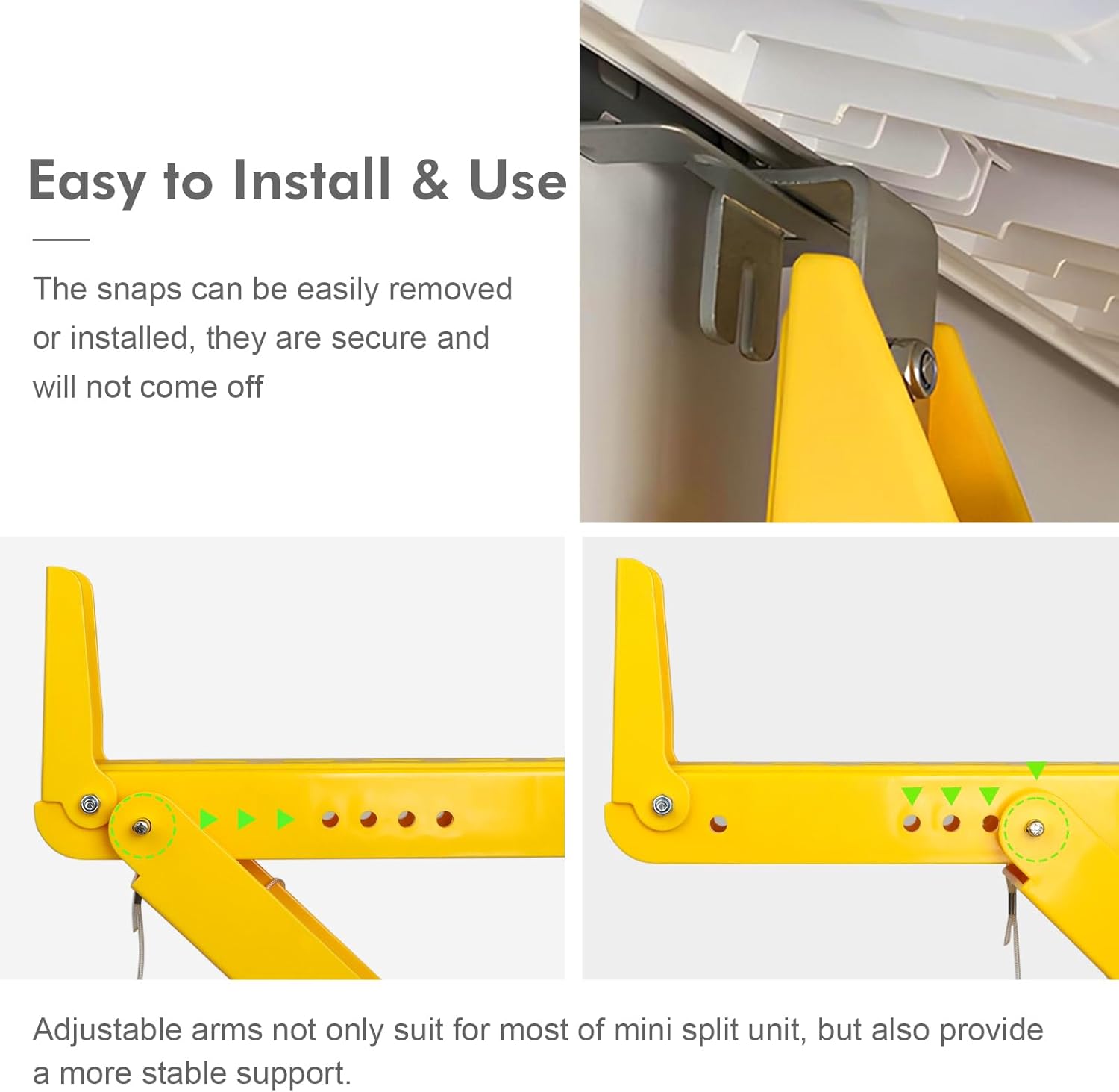 Kodilin Mini Split Wall Mounting Bracket, Heavy-Duty Minisplit Wall Bracket for Secure AC Support, Easy-to-Use Mini Split Wall Mount & Essential Air Conditioner Support Tools