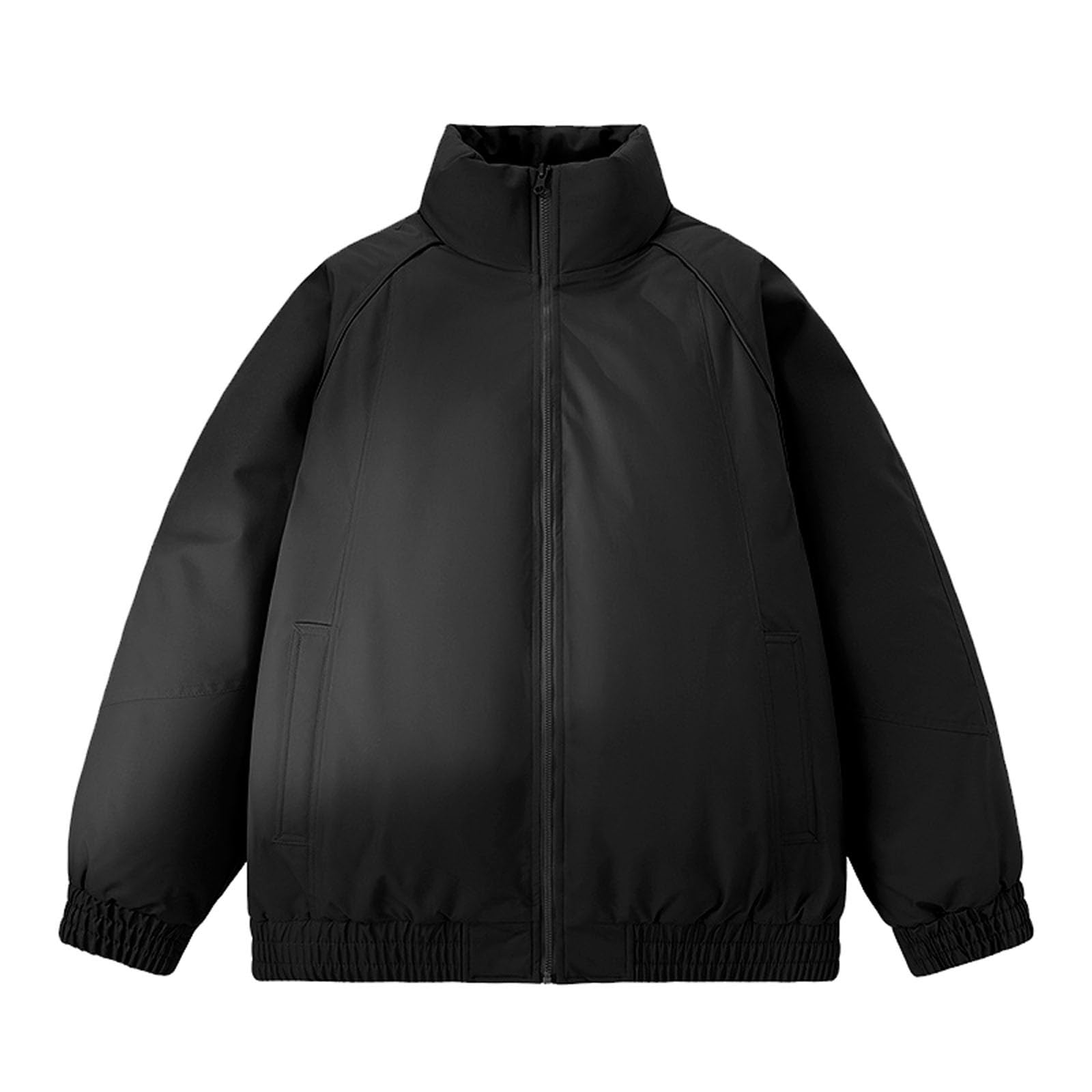 Chaqueta para hombre con cremallera y chaqueta deportiva para hombre Slim abrigo de invierno acolchado con cuello alto, cálido y aislante térmico a prueba de viento y cómodo ideal para clima frío