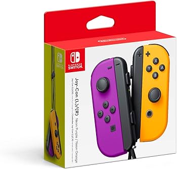 【セール中】Nintendo Switch 紫とオレンジジョイコン Amazon | Nintendo Joy-Con (L)/(R) -Neon Purple/Neon Orange for