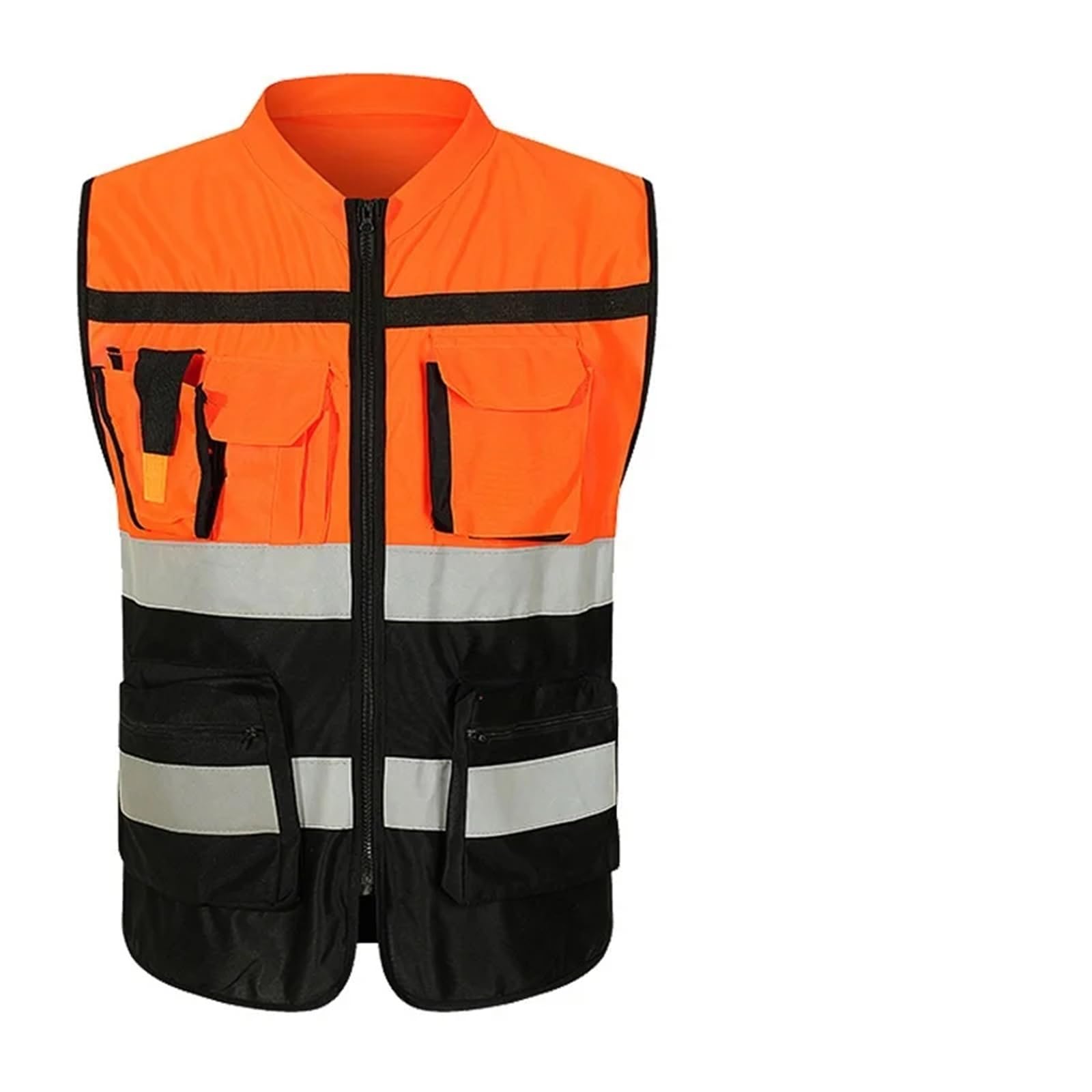 Reflektierende Weste aus Polyester mit mehreren Taschen