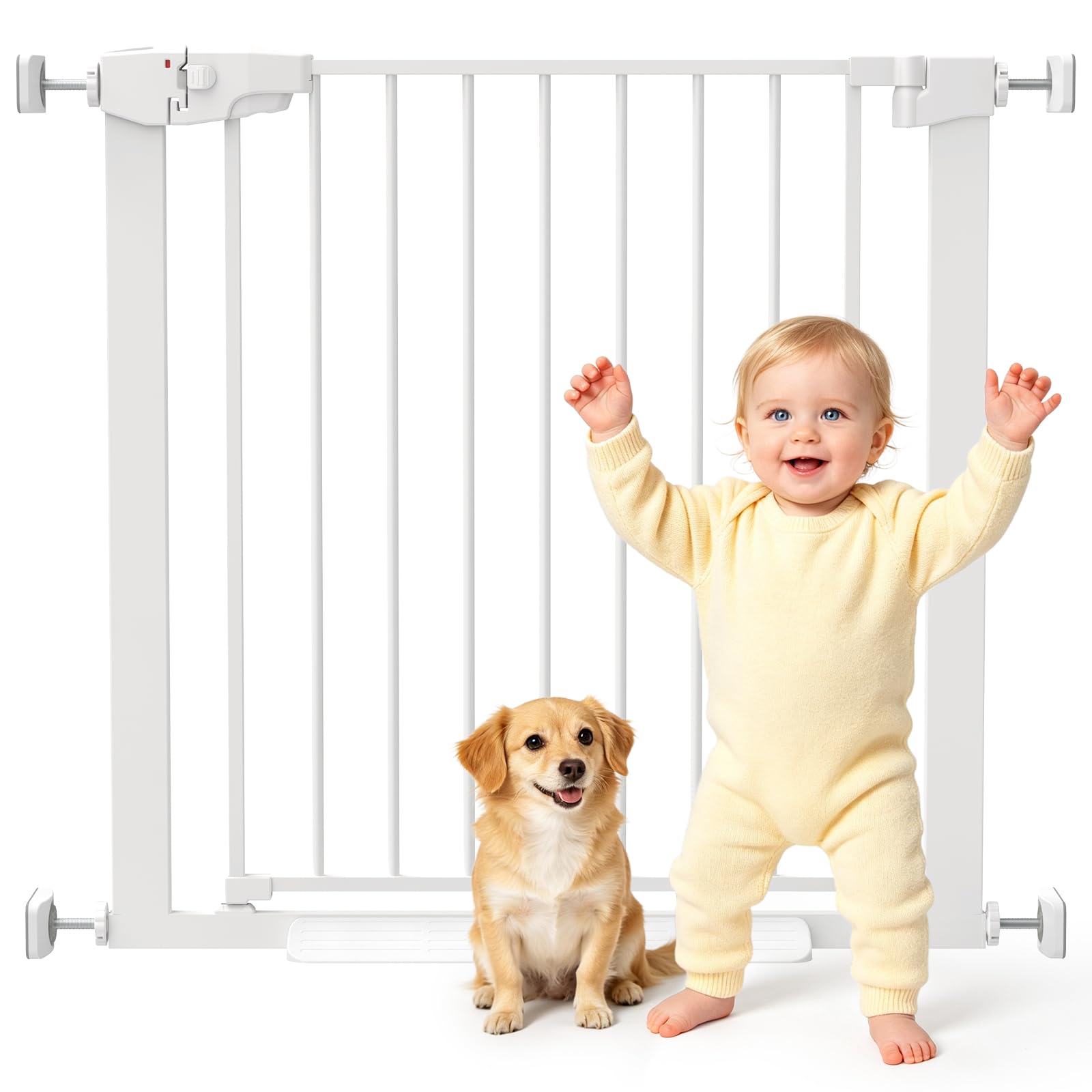 YEAUPE PRO Barrière de Sécurité Enfant sans Perçage, 85-88 cm, Blanc