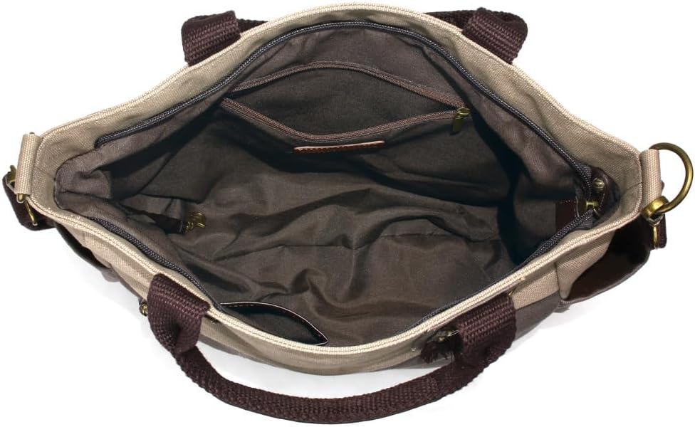 CHALA Multi Pocket Tote Shoulder Purse w/Detachable Crossbody Strap
