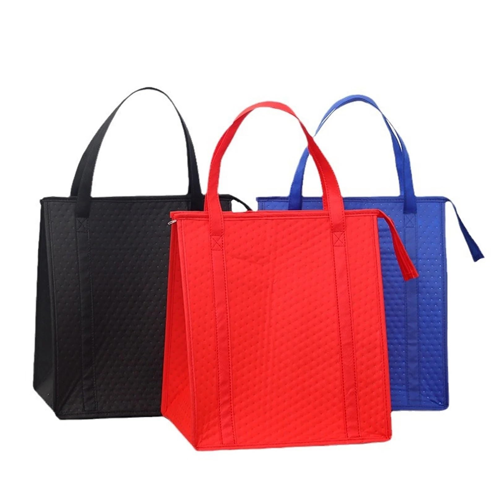 bolsa isotérmica, Bolsas de supermercado térmicas gran capacidad (paquete 3) con cremallera resistente y asas reutilizables resistentes