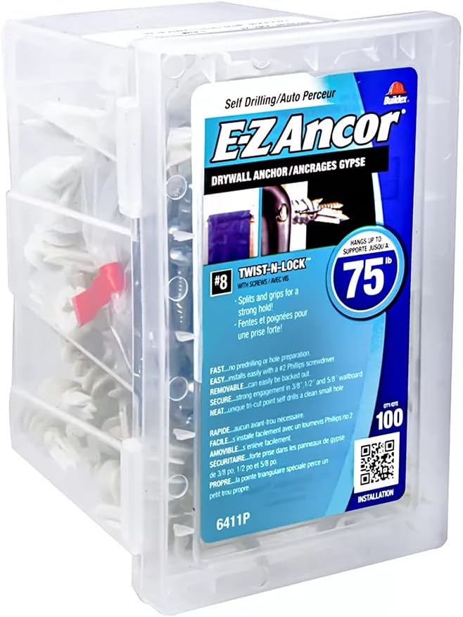 EZ Ancor®/EZ Ancor® TwistNLock 8 SelfDrilling Nylon Drywall