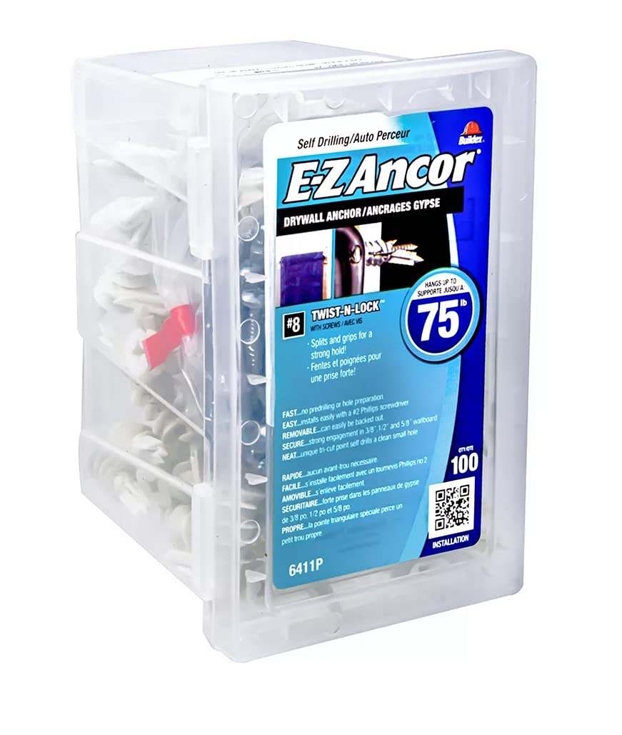E-Z Ancor®/EZ Ancor® Twist-N-Lock #8 Self-Drilling Nylon Drywall