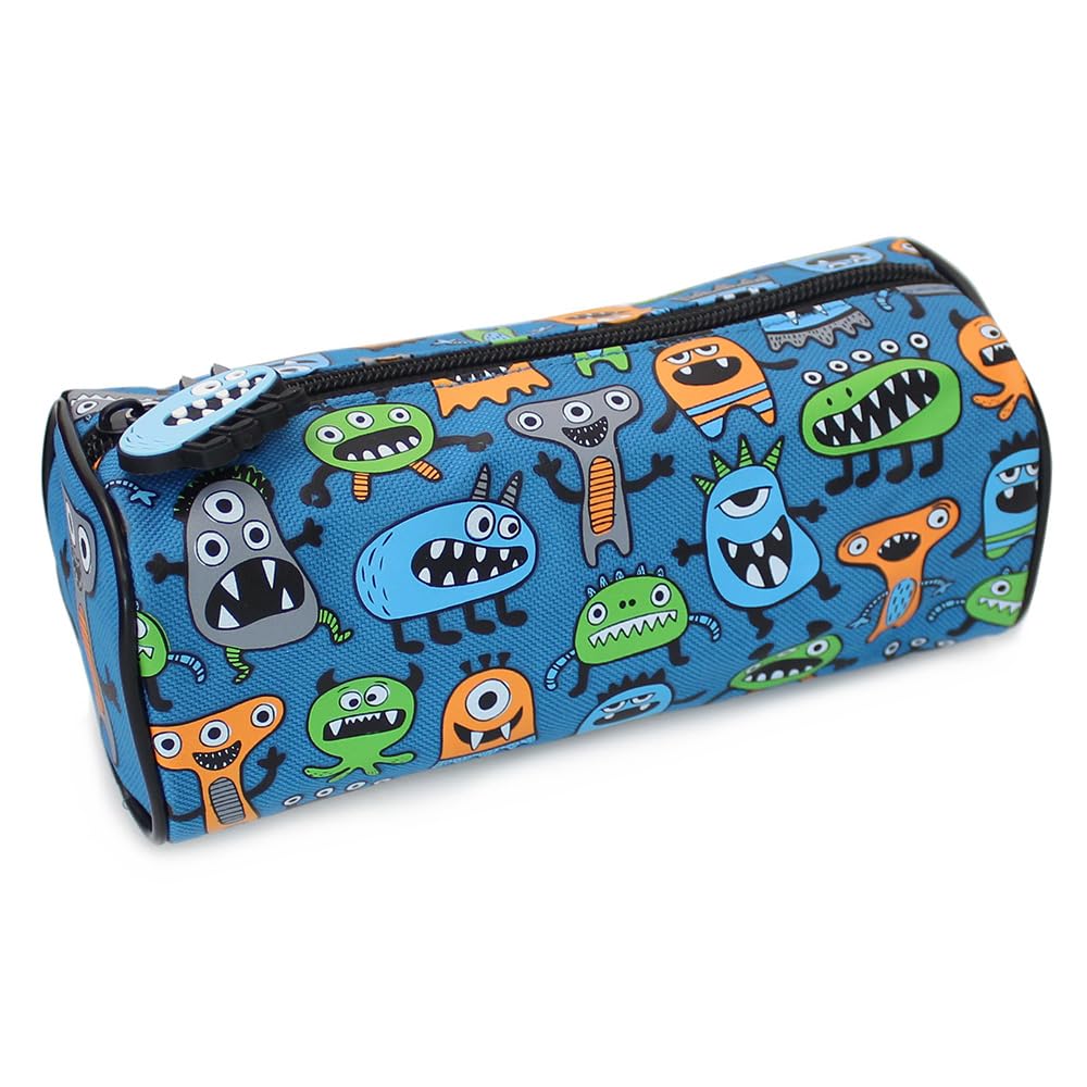 Fashion Stationery Pencil Case Boys Girls Kids Pencil Cases Blue Monster Back to School Pencil Pouch Childrens Christmas Stocking Fillers