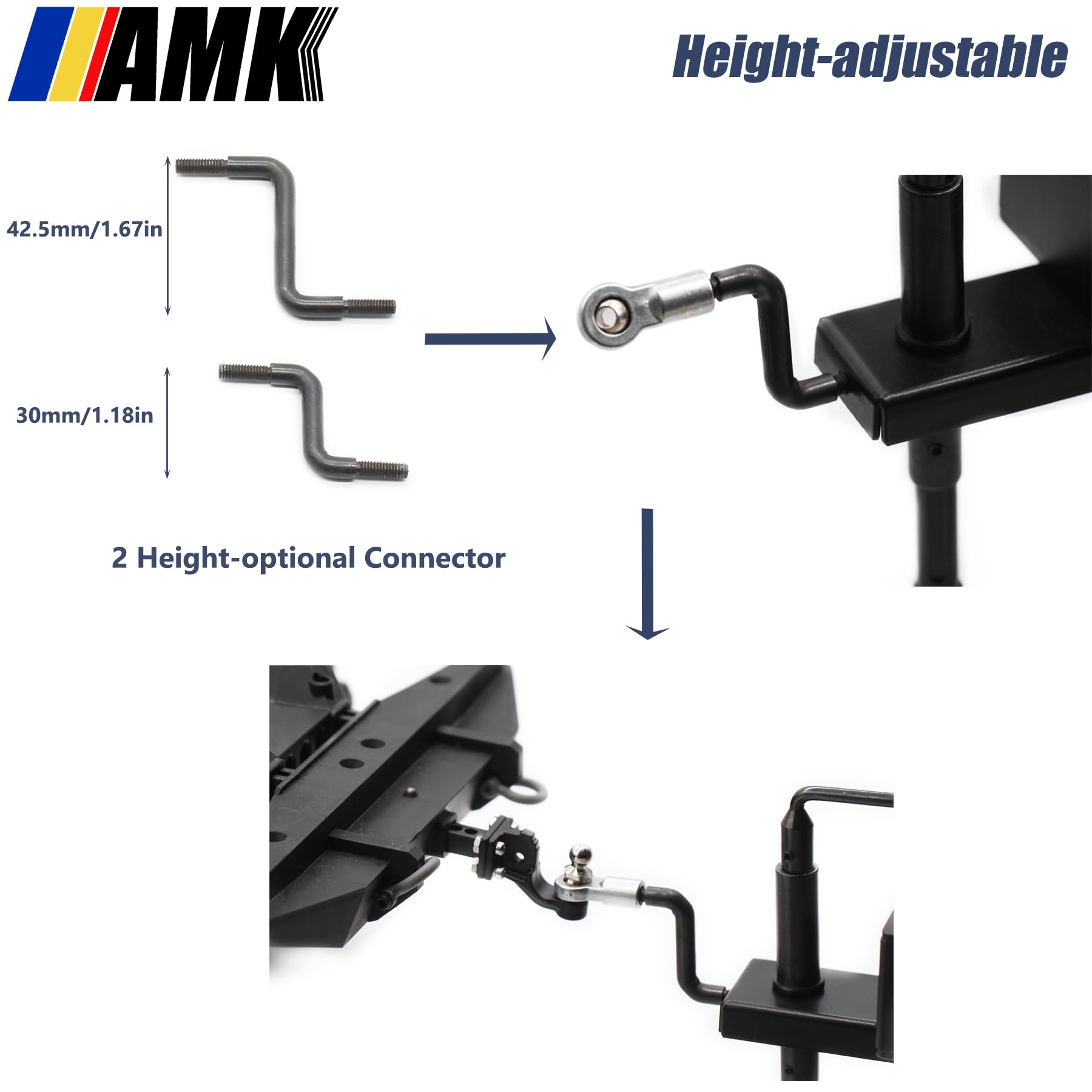 Amazon.co.jp: AMK Metal 1/10 RCトレーラー トラックヒッチと