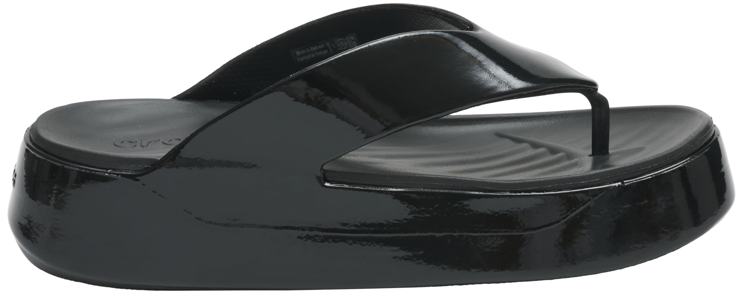 Crocs Getaway Platform Patent Flip, Chanclas Mujer