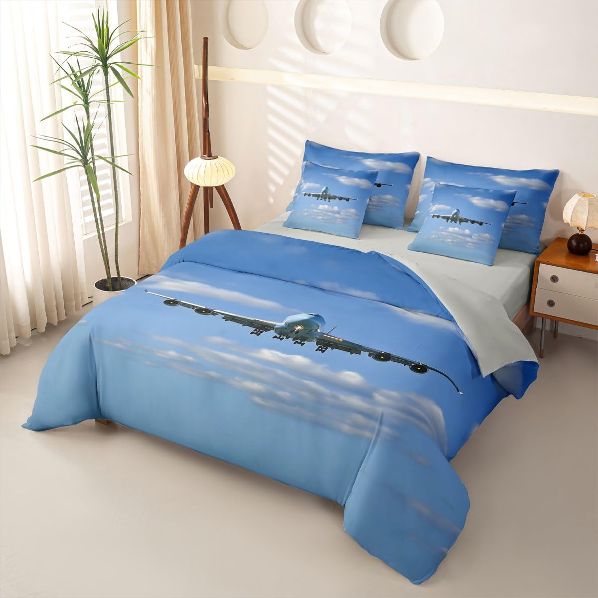 Homewish Flugzeug Bettwäsche 7teilig 200x200
