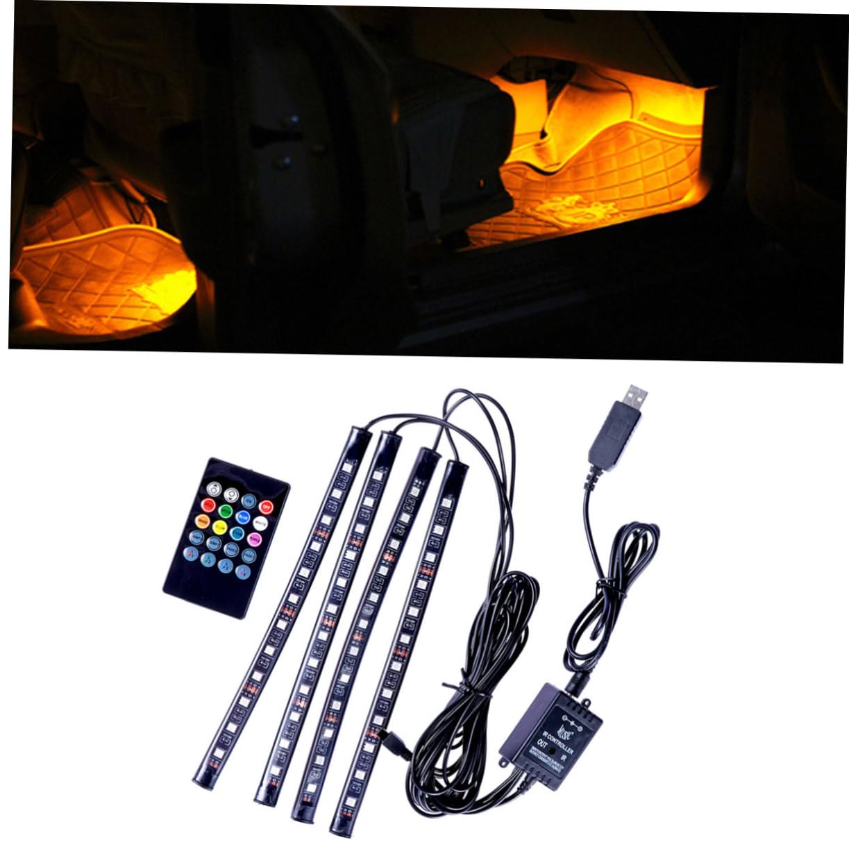 GALPADA Car LED Interior Lights Car Decor Atmosphere Neon Lights for Car Atmosphere Lamps for Cars Decorative Atmosphere Lamps Led Car Interior Atmosphere Lights