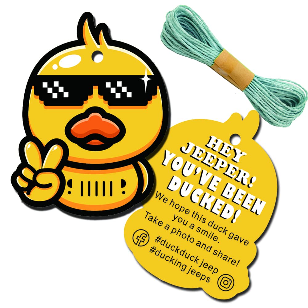 Amazon.com: Ducked Tags | You've Been Ducked Card | Duck Duck Tag Ducking  Tags 2.05x 2.6'' Size 30 Cards | Cool Rhubarb Duck Design | with Round Hole  and Twine : Office Products