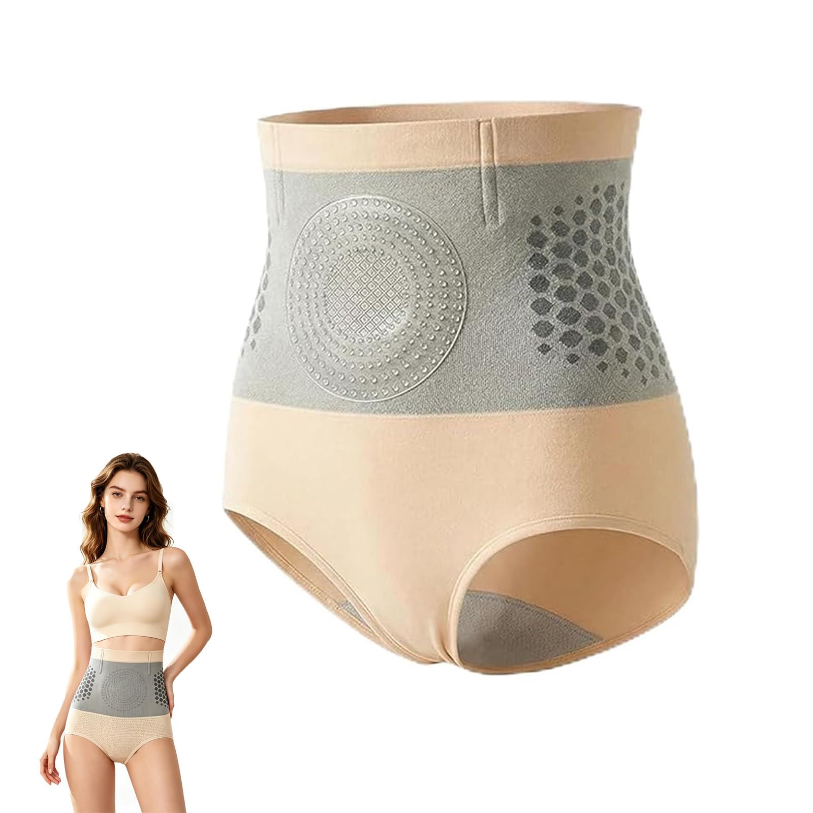 GUUZETU Thermogenic Fat Burning Sculpting Shorts, High Waist Compression Body Shaping for for Yoga & Daily Wear (Nude,M)