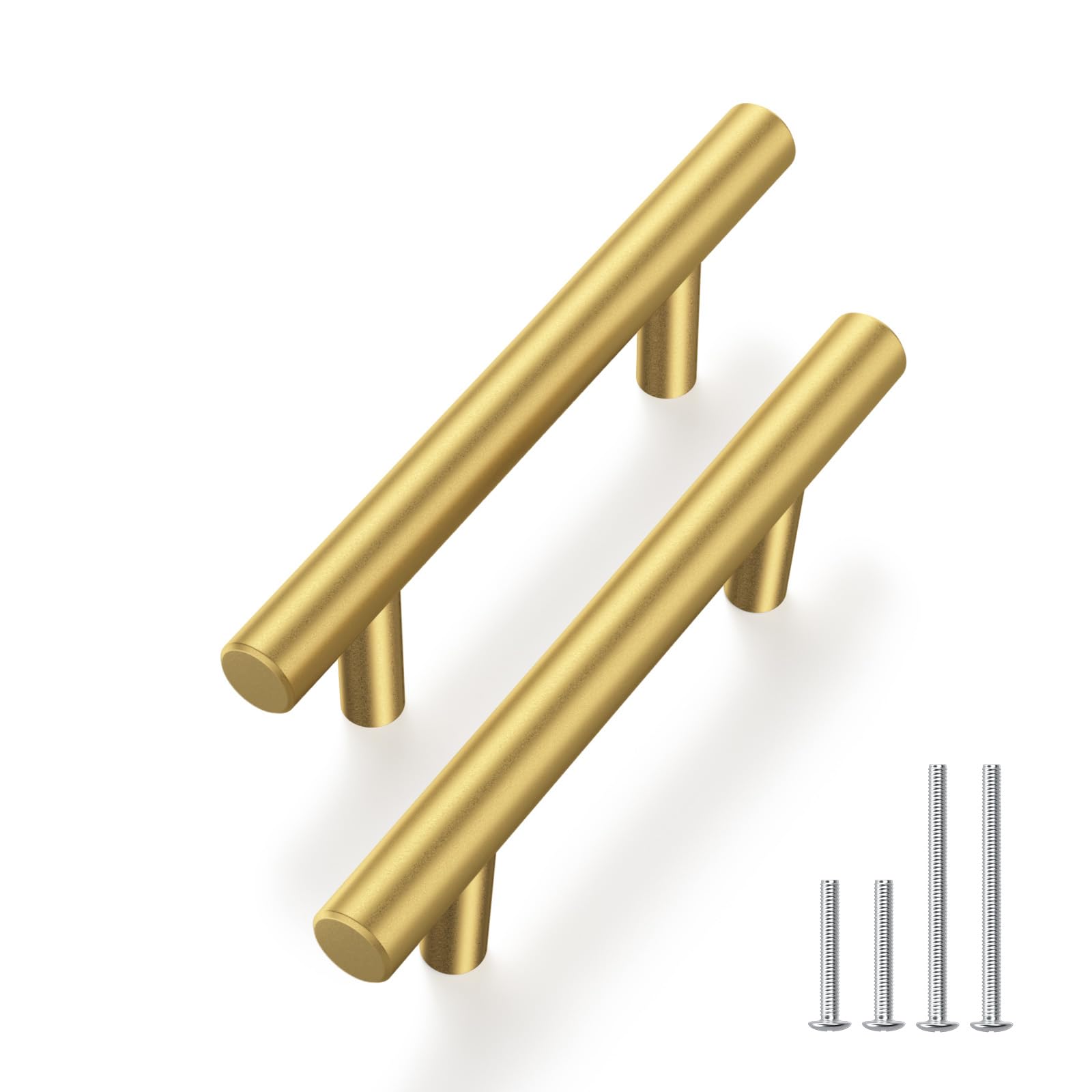 Haliwu 30 Pack Cabinet Handles Brass Gold Cabinet Pulls 3 Inch Hole Center  Drawer Pulls Modern Bar Dresser Handles for Bathroom Kitchen Bedroom