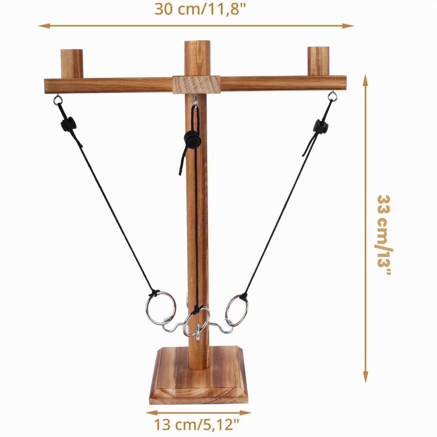 Juego de Ganchos y Anillos Toss, Juego de Lanzamiento de Anillos de Gancho, Anillas Juego de Lanzamiento Madera, Ring Toss Game, Juego Lanzamiento Anillas para Juegos en Casa