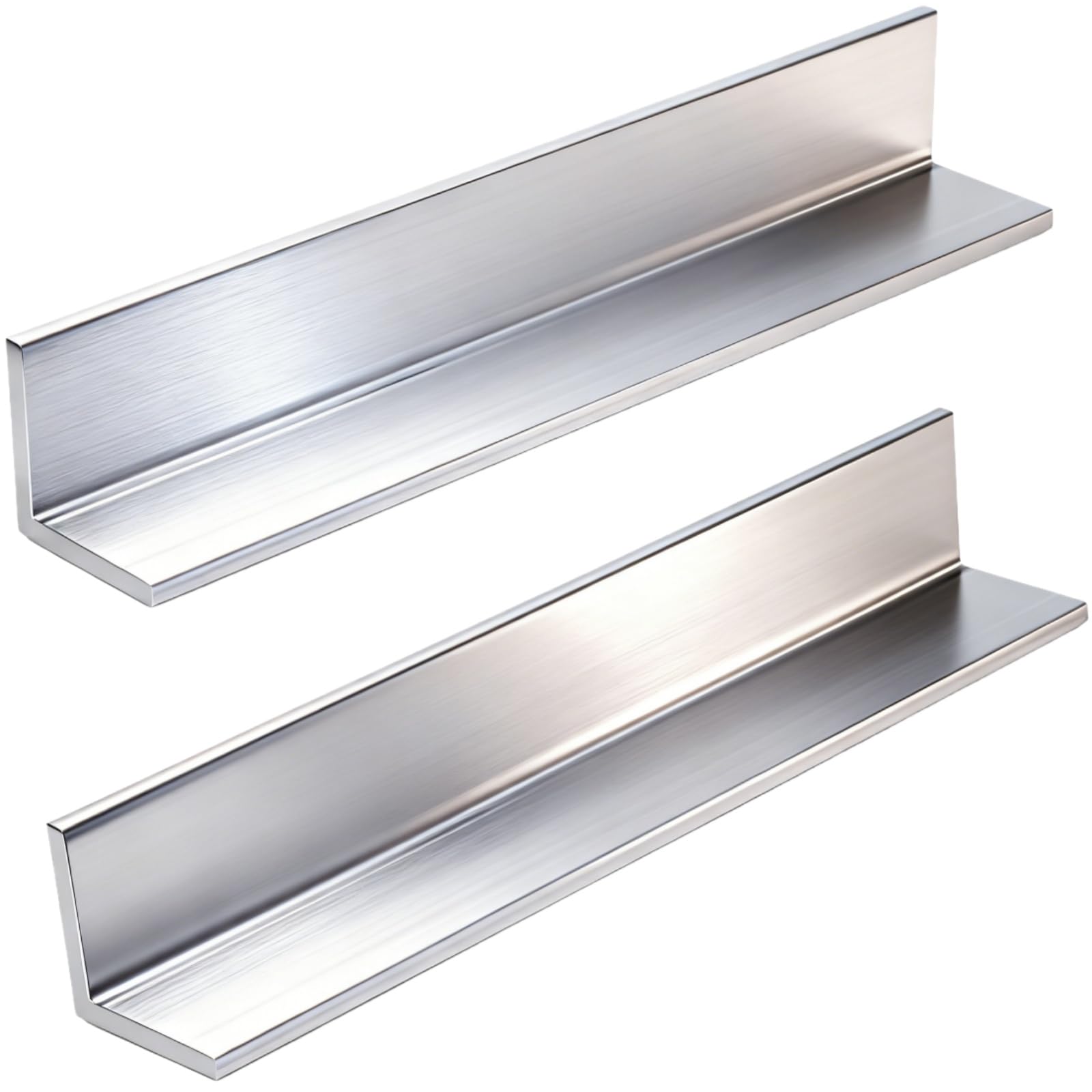 2 PCS Aluminum Angle 6061, 2" x 2"x 1/4" Aluminum Angle Stock, 12" Length T5 Temper Mill Stock, 90 Degree Angled Aluminum Extrusion for DIY Projects Industrial Building Construction