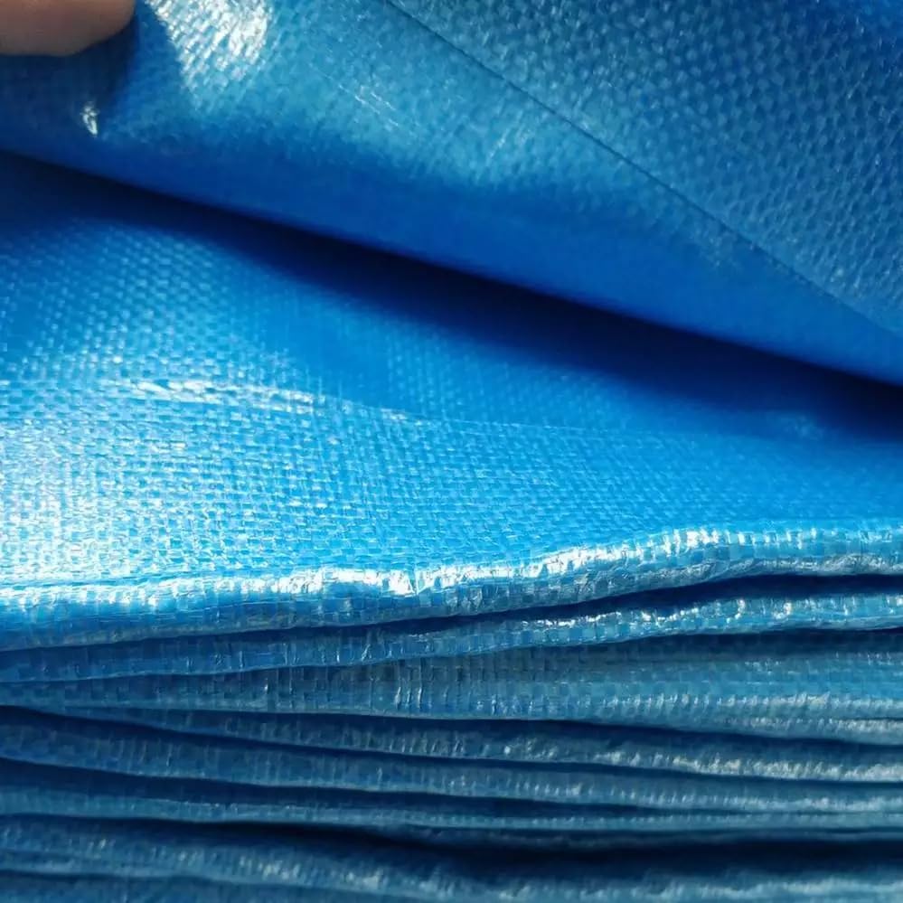Heavy Duty Waterproof Tarp 40x60 Feet Blue Multipurpose Cover with Eyelets 5-7 Mil Thickness