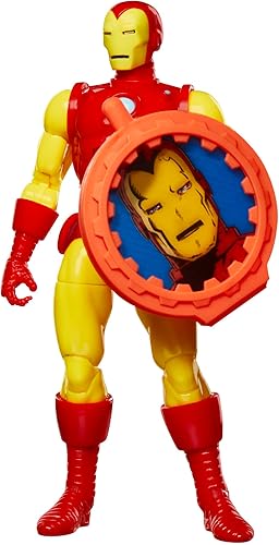 Miniatura 7 de Marvel - Figura de acción coleccionable Iron Man con escudo de la Serie Leyendas y del cómic retro Los Vengadores Guerras Secretas, 6 pulgadas