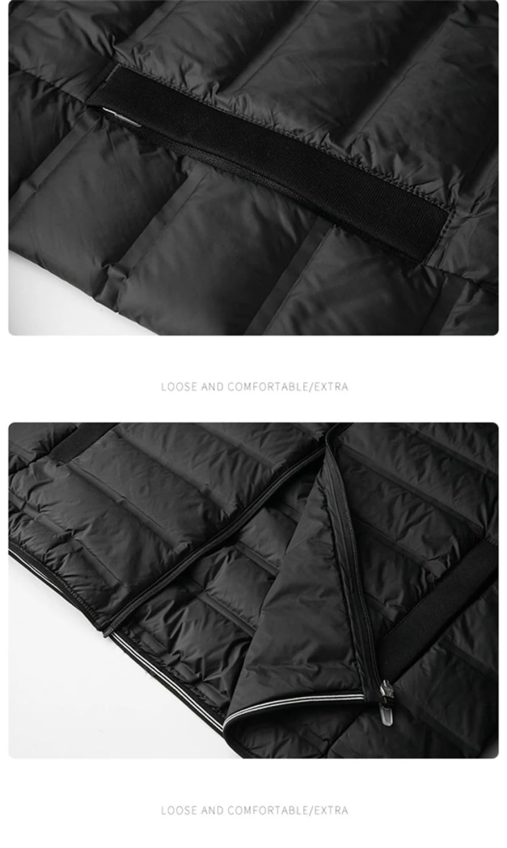 Piumino da Uomo - Abbigliamento da Uomo Oversize 5XL 6XL 7XL Piumini da Uomo Casual Business Autunno E Inverno per Viaggi Invernali, Camminate,Black,8XL