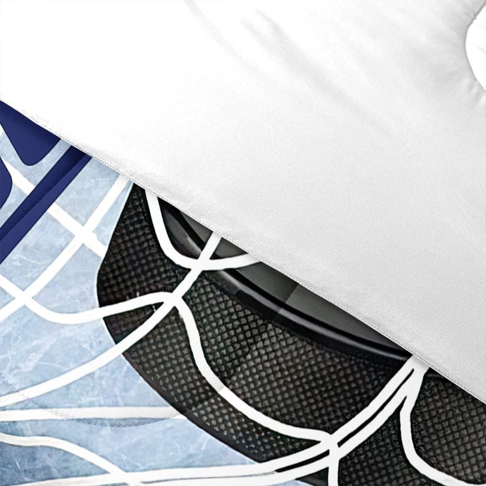 Hockey Player Goal Blue Comforter Set, Hockey Comforter Set Twin Full Queen King, Comforter Set King Size Sport Comforters Bedding Sets Bedspreads Hockey Decor