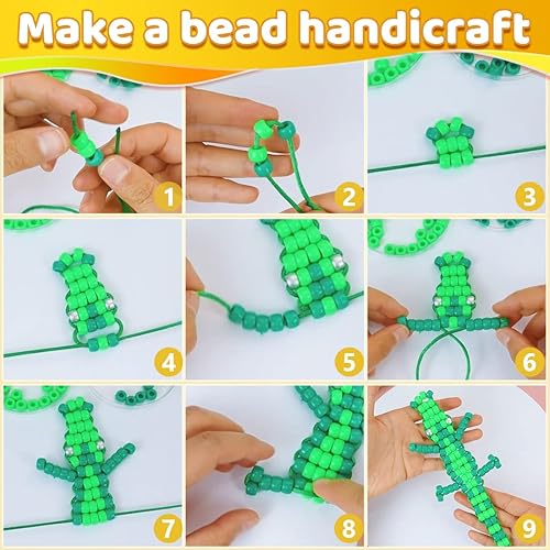 Miniatura 6 de Bundooraking 1000 cuentas doradas de poni (0.23 x 0.315 pulgadas), cuentas para manualidades, cuentas para hacer joyas, cuentas de poni a granel,