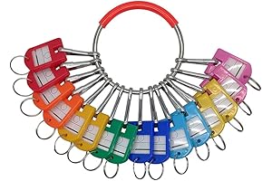 LABEN Large Key Ring Organizer with 16 Spring Hooks