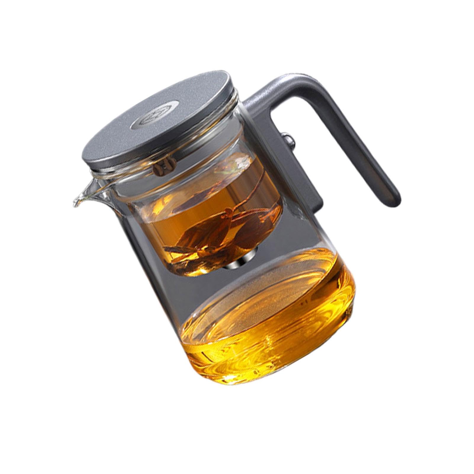 Teiera in – infusore per tè sfuso | Teiere con controllo a pressione | Teiera in borosilicato con coperchio | Teiera per tè sfuso | Teiera per tè sfuso | Teiere per tè con fiori sfusi a