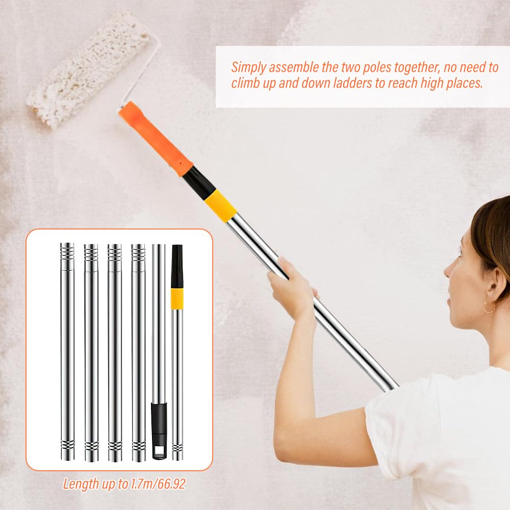 Paint Roller Set 9pc- Paint Rollers For Walls And Ceilings, Paint
