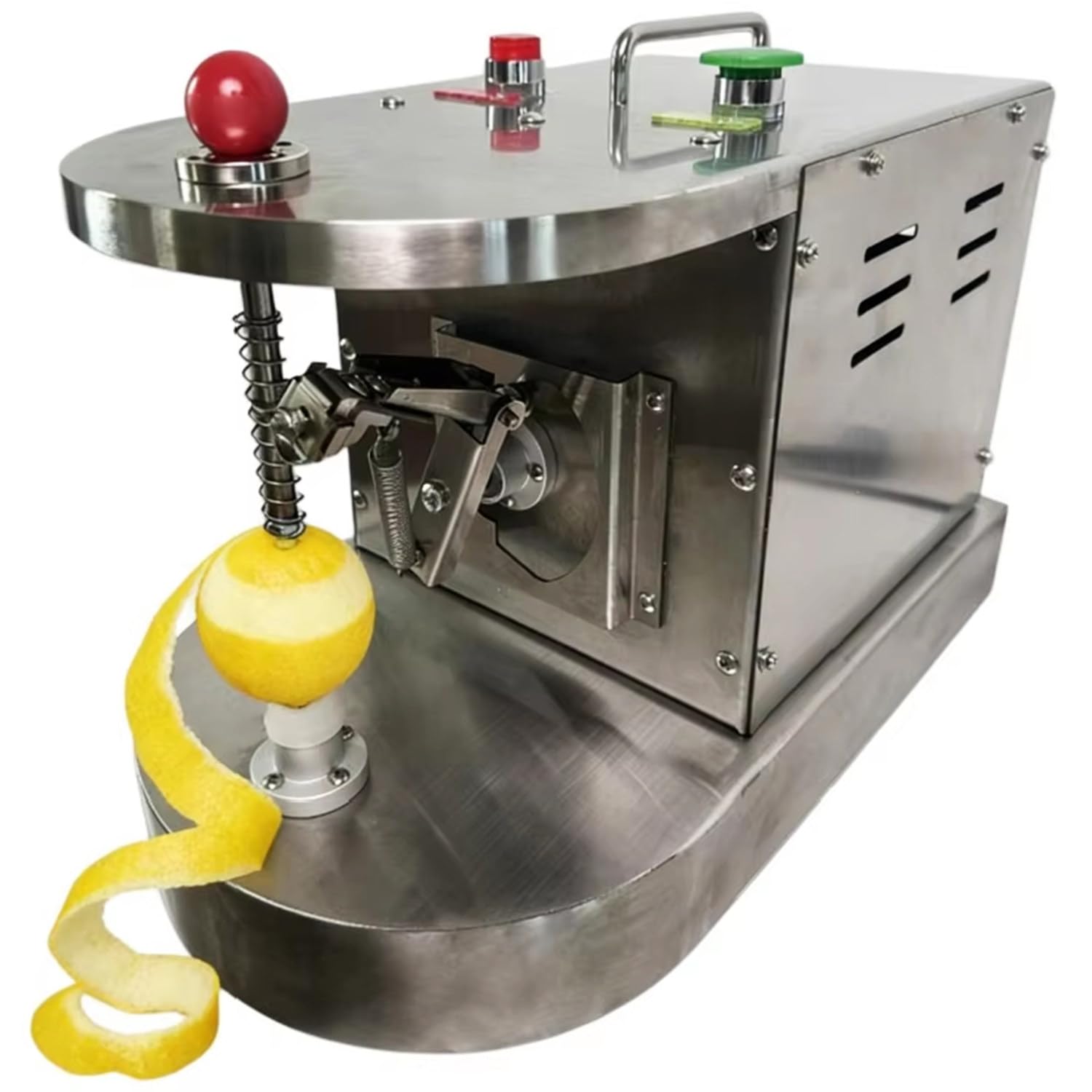Qiang Pelapatate Automatico Professionale,Acciaio Inox 304 | Sbucciatore Elettrico per Limoni e Mele,con Ciclo di Arresto Automatico,Adatto per Succhi di Frutta e Attrezzature Alimentari