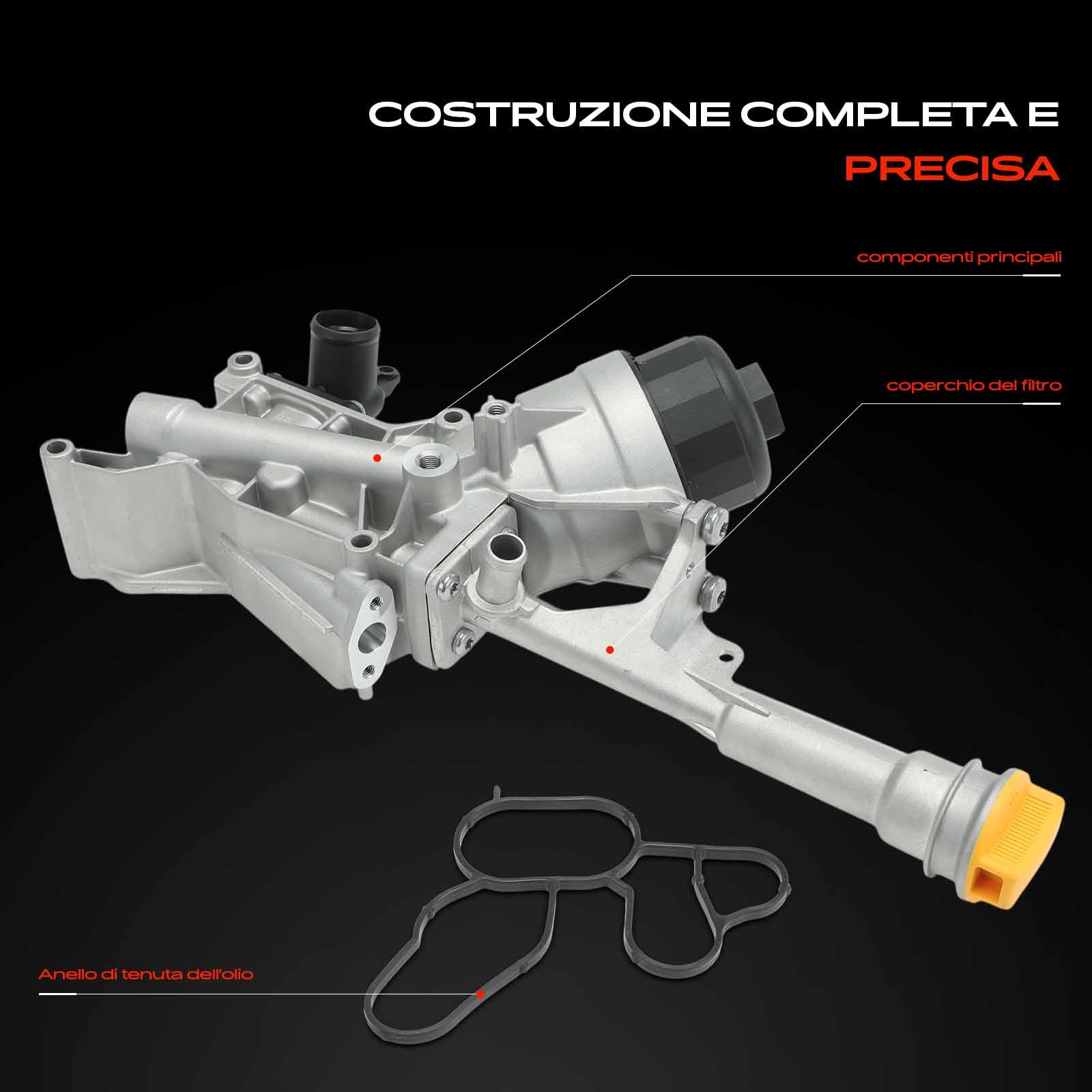 Frankberg Radiatore dell'olio Motore Alloggiamento del filtro dell'olio Diesel Compatibile con 169 312 319 Van 312 519 Punto 199