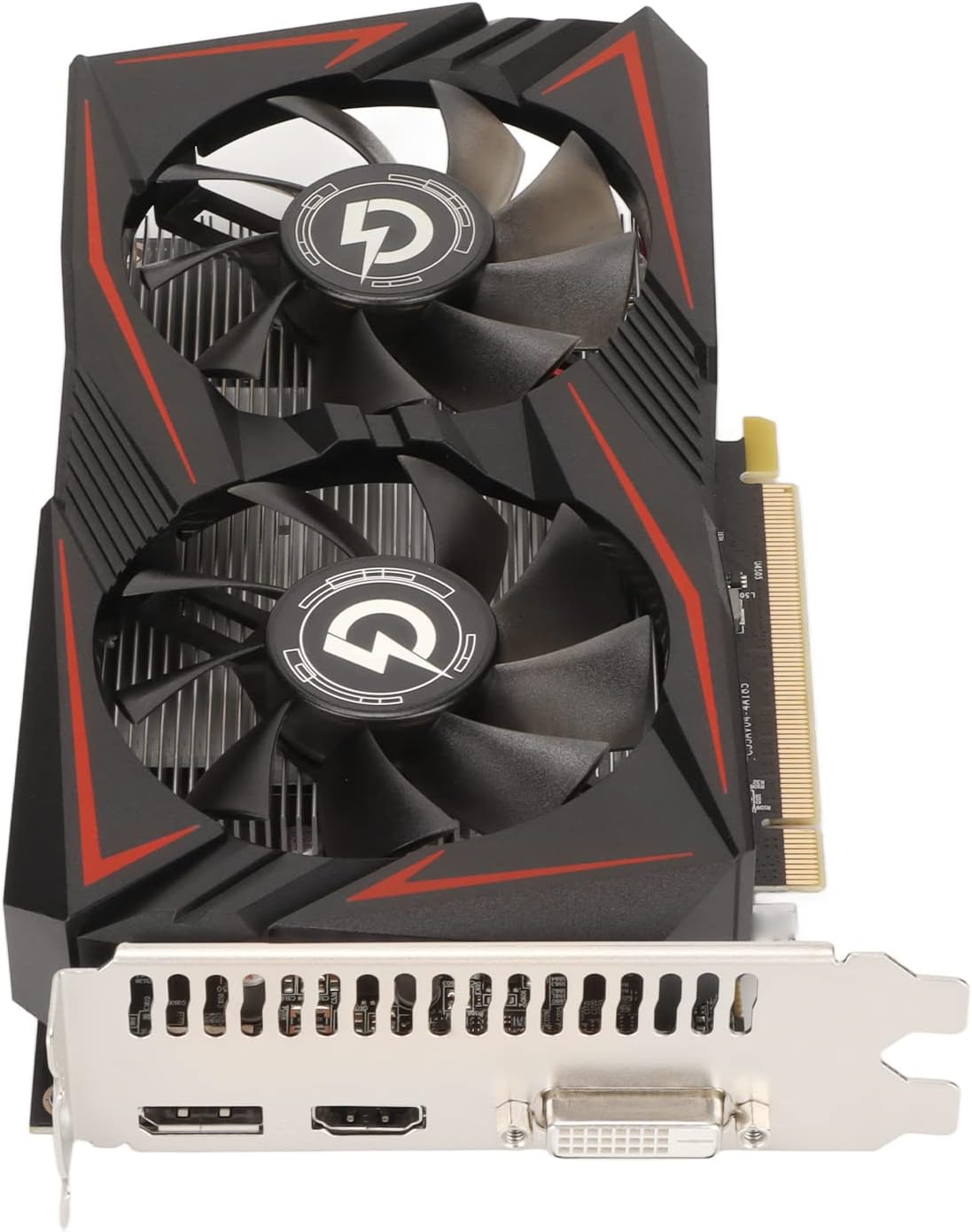 Scheda Grafica da Gioco RX550 4G, Scheda Grafica Discreta GDDR5 (128 Bit) da 4 GB, 1071 MHz, PCI Express 2.0, Interfaccia di Uscita HDMI DP DVI, con Raffreddamento Rapido a Doppia Ventola