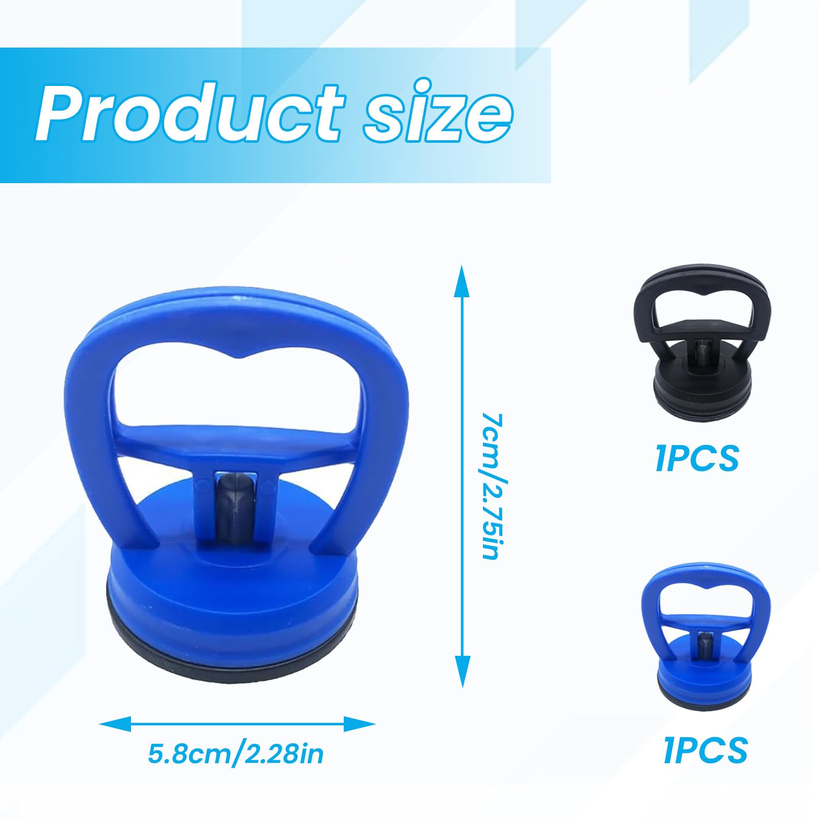 Ventosas Para Coche Set De 2 Ventosas Multiusos - Grande (118mm/40kg) Y Pequeña (55mm/15kg) Para Reparar Abolladuras O Mover Objetos Saca Bollos De Chapa Coche