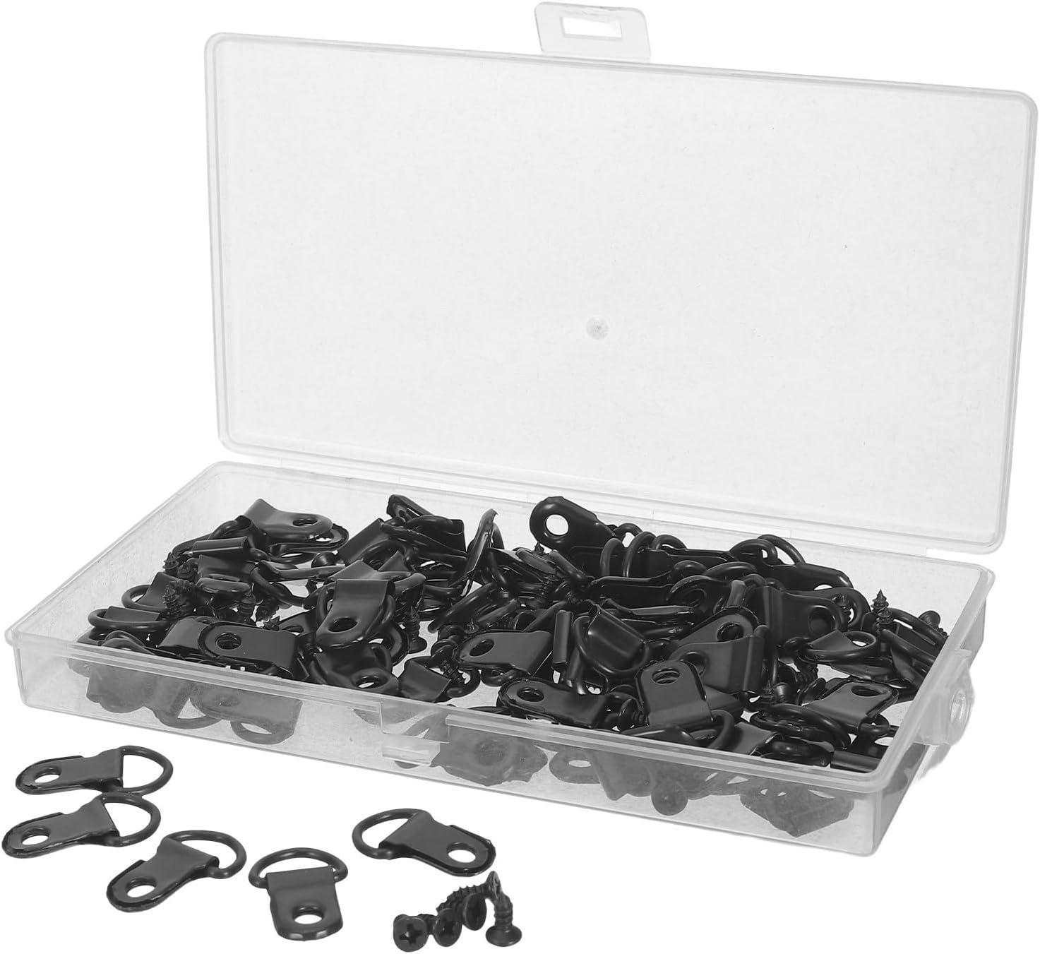 80 Sets Metal Triangle Picture Hanging Hooks with Screws for Photo Frame Hardware, Widely Compatible and Safe Assembly, for Home and Office Frame Hanging