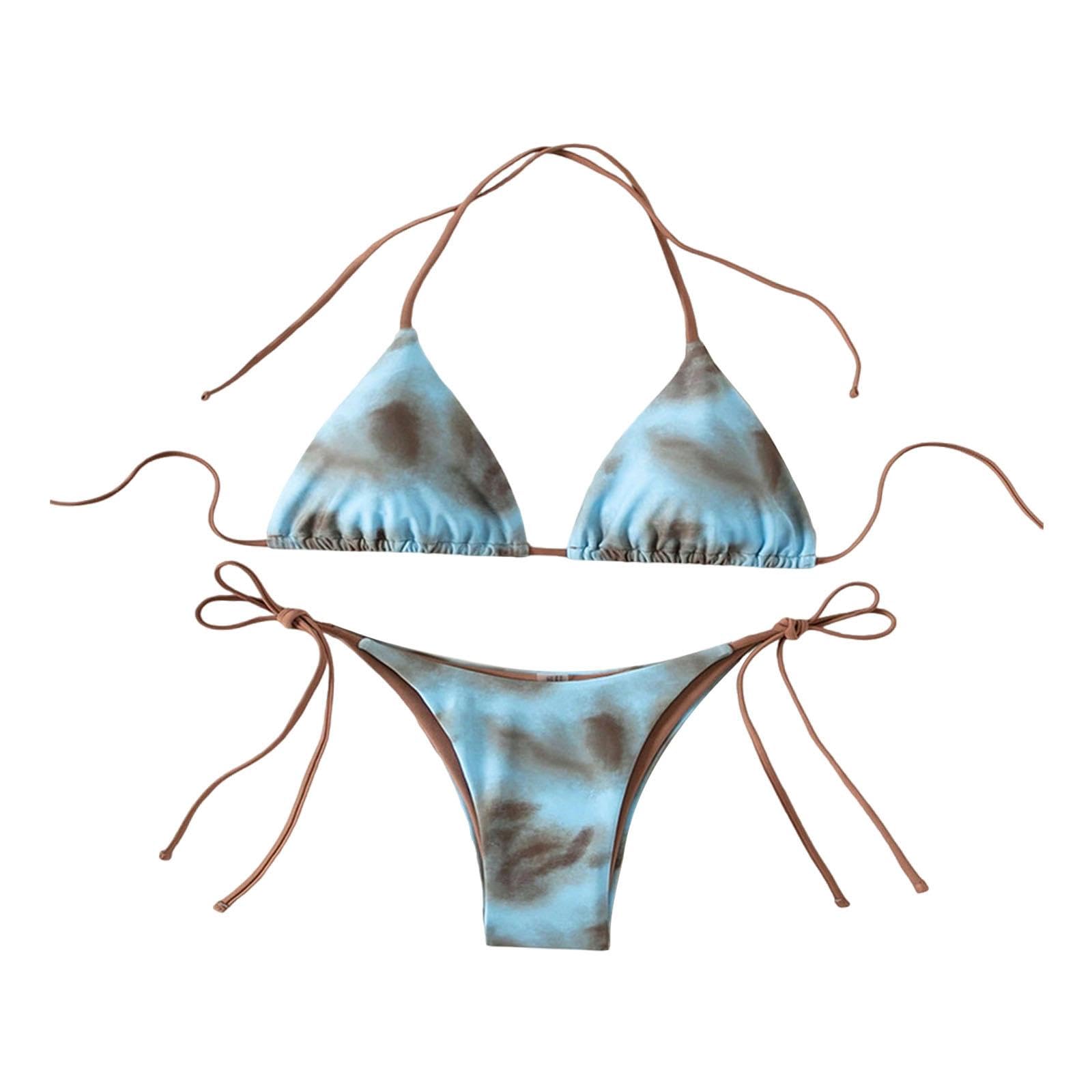 merishopp MERISHOPP®Women's Triangle Set Swim Suit Beachwear for Beach Vacation Swim Pool M Blue|Clothing, Shoes & Accessories|Womens Clothing|Swimwear-picture-49