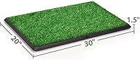 Vista 6 de Hierba para orinal para perros con bandeja grande, almohadilla reutilizable para orina de perro con bandeja, césped artificial para entrenamiento