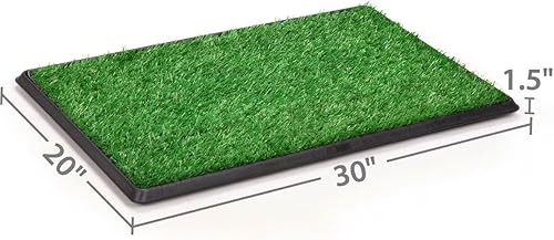 Miniatura 6 de Hierba para orinal para perros con bandeja grande, almohadilla reutilizable para orina de perro con bandeja, césped artificial para entrenamiento de