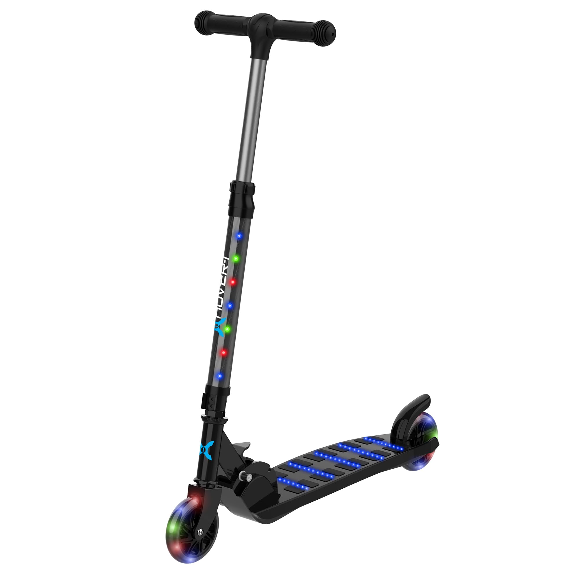 Hover-1 Nano Kick Scooter for Kids (5+ Year Old) | Features Lean-to-Turn Axle, Solid PU Tires & Slim-Design, 110 LB Max Weight, Safe for Kids, Black