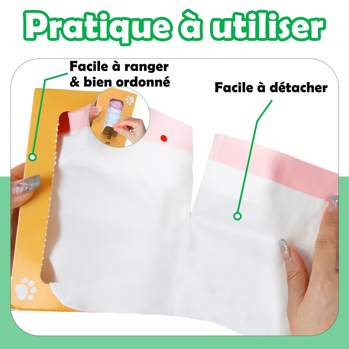 SZEE 120 Sacs pour Litière Chat Autonettoyants, Sacs Poubelles pour Litiere avec Cordons de Serrage, Housses pour Litière Compatible Litter Box 3/4, Résistants aux Griffes pour Chat, 61 x 36 cm