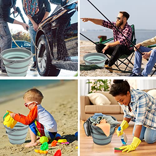Windson 10L(2.6 Gallon) Collapsible Bucket - Foldable Plastic Outdoor Bucket Space Saving, Portable Water Bucket For Cleaning, Fishing, Camping, Beach,Car Washing #TOP5