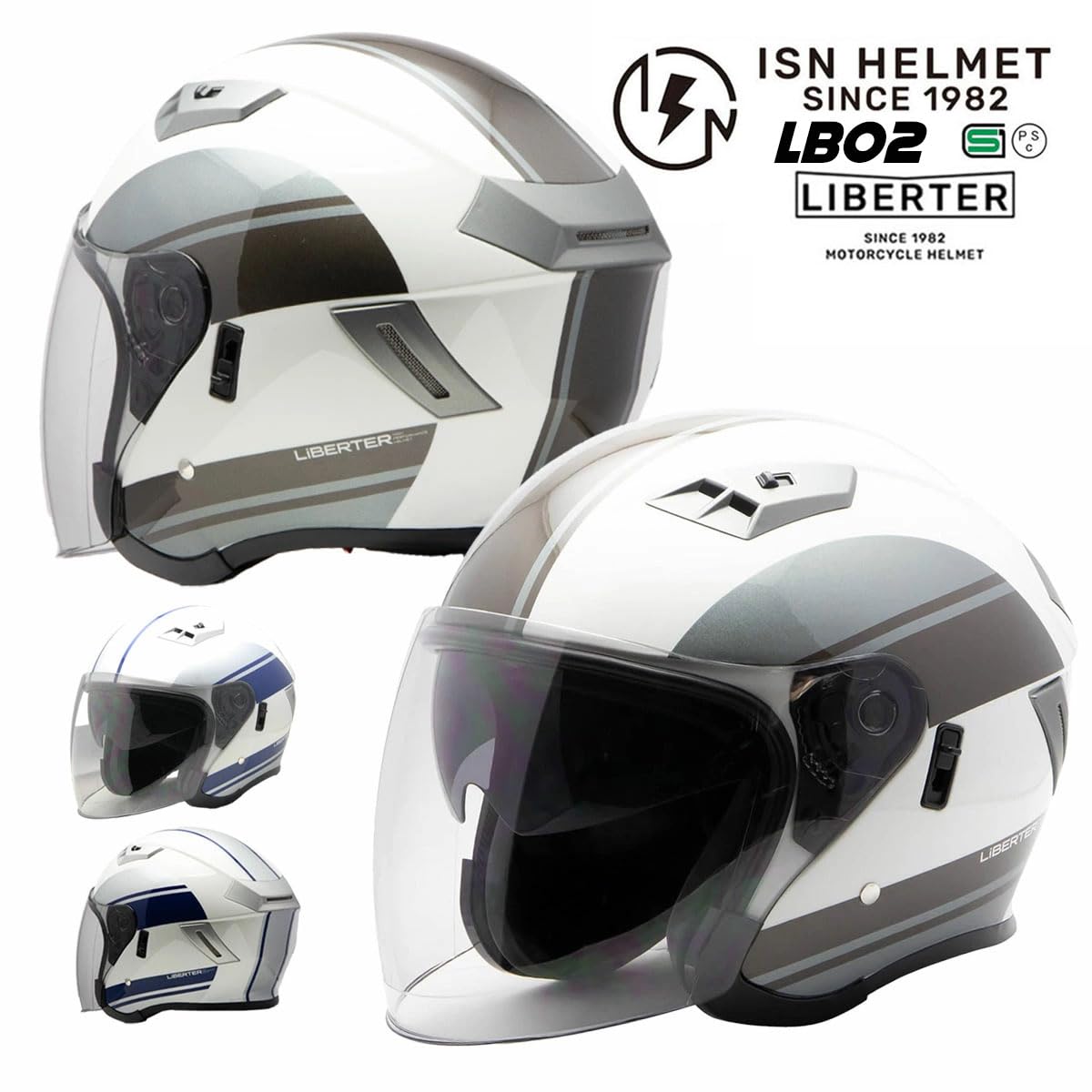 Amazon.co.jp: ISHINO SHOKAI バイク ヘルメット ジェット LB-02